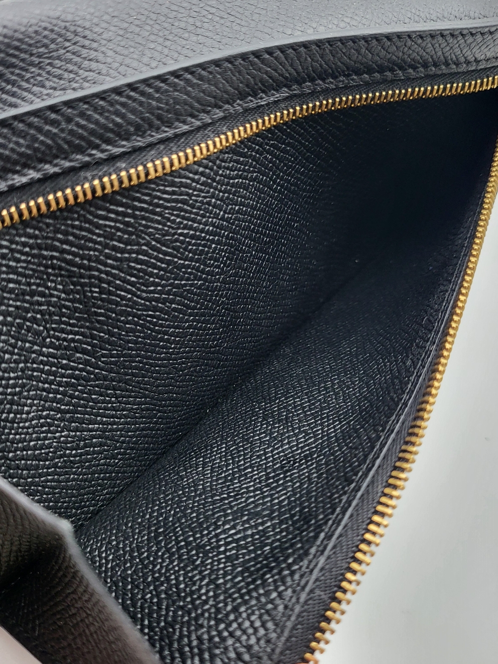 Hermes Bearn Black Epson Calfskin Leather Wallet with Gold Foil Logo,,Authentic. - Picture 10 of 16